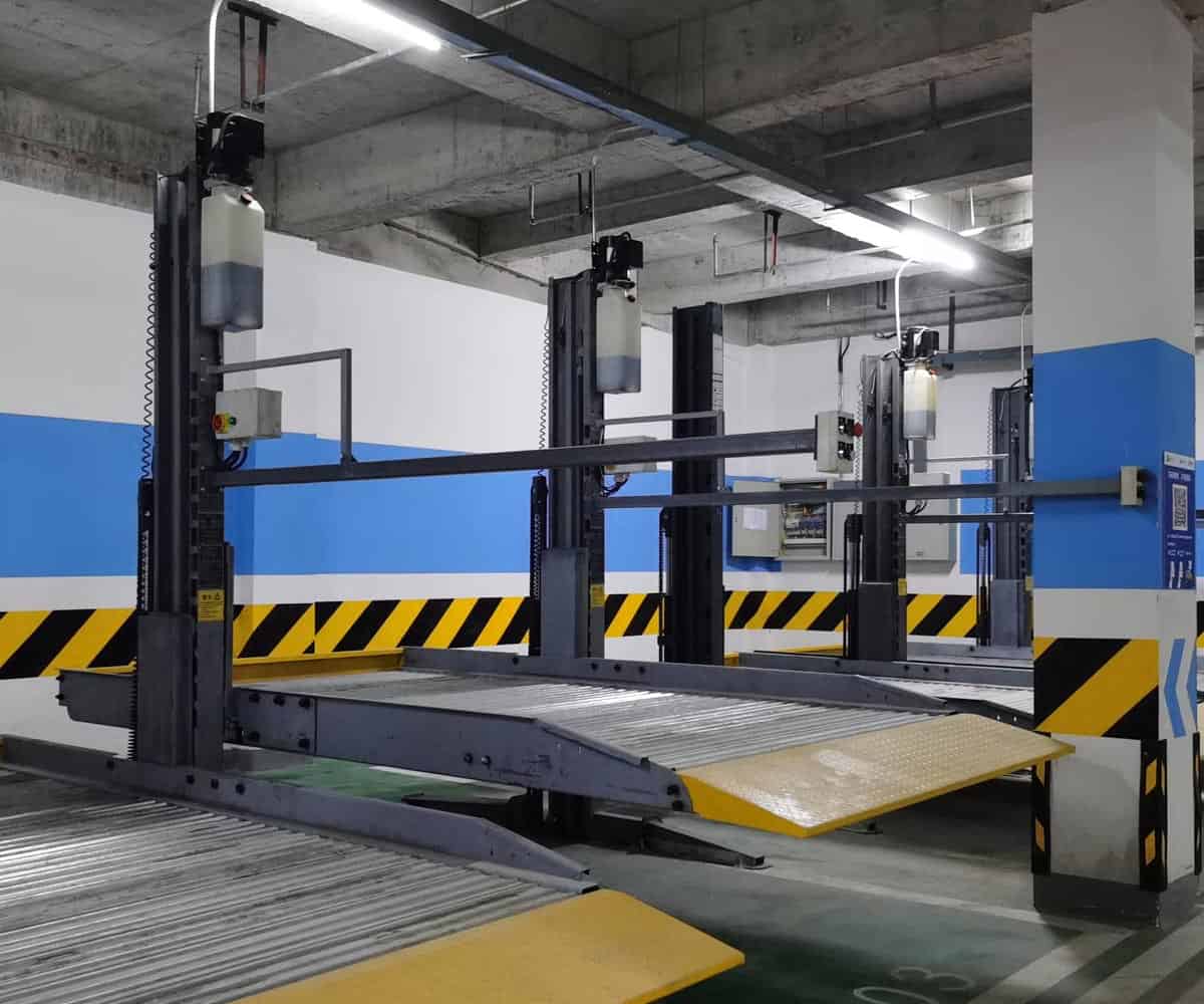 兩柱機(jī)械停車(chē)位安裝